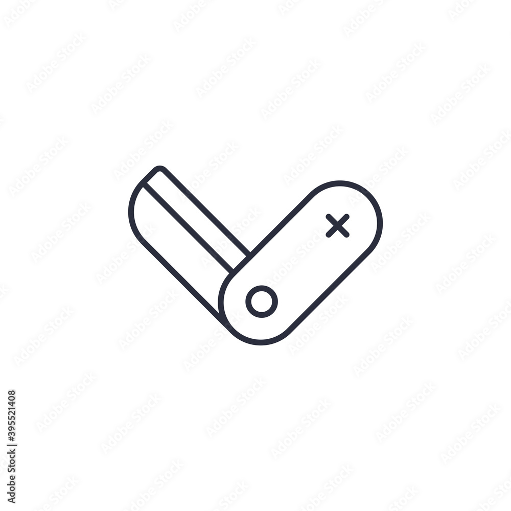 Pocket knife icon isolated on white background. Knife environment symbol modern, simple, vector, icon for website design, mobile app, ui. Vector Illustration Pocket knife icon isolated on white background. Knife environment symbol modern, simple, vector, icon for website design, mobile app, ui. Vector Illustration