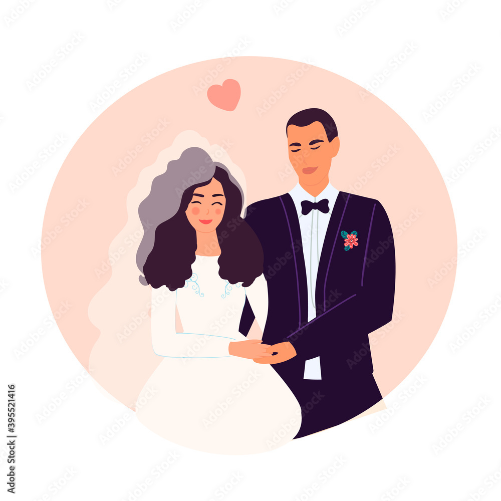 newlywed couple husband and wife holding hands newlywed couple husband and wife holding hands