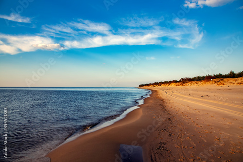 Fototapeta Naklejka Na Ścianę i Meble -  Wild coast of the quiet Baltic Sea in Latvia
