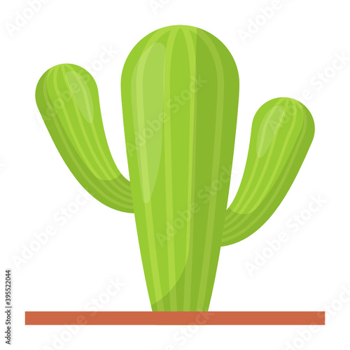 Prickly pear cactus Plant vector color icon design, Opuntia Cacti concept, Mexican culture symbol on White background, Customs and Traditions Signs, cinco de Mayo federal holiday elements 
