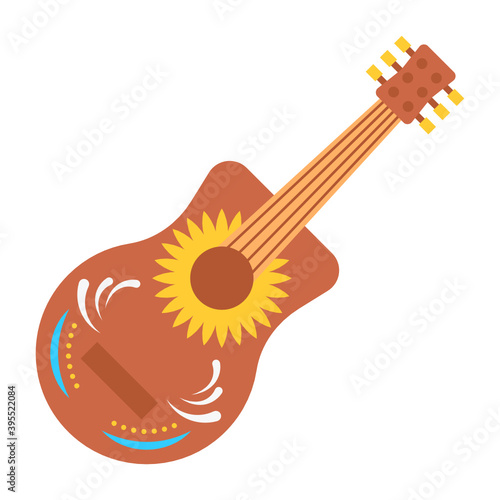 Big Mexican guitar vector color icon design, Guitarron mexicano concept,  Mexican culture symbol on White background, Customs and Traditions Signs, cinco de Mayo federal holiday elements 