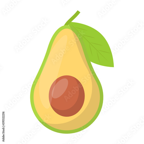 Avocado Half Cut vector icon design, Opuntia concept, Mexican culture symbol on White background, Customs and Traditions Signs, cinco de Mayo federal holiday elements 
