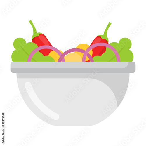 traditional mexican salads bowls concept vector icon design, Mexican culture symbol on White background, Customs  and Traditions Signs, cinco de Mayo federal holiday elements