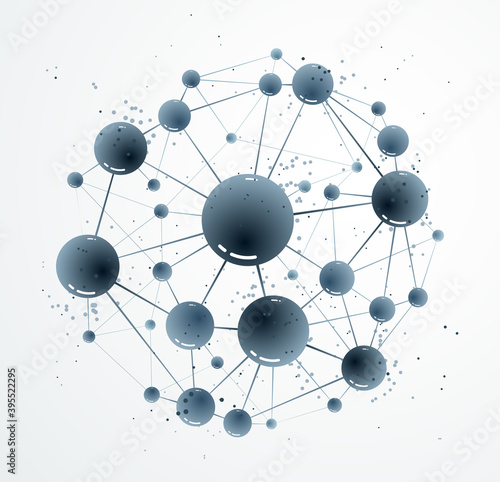 Molecules vector abstract b...