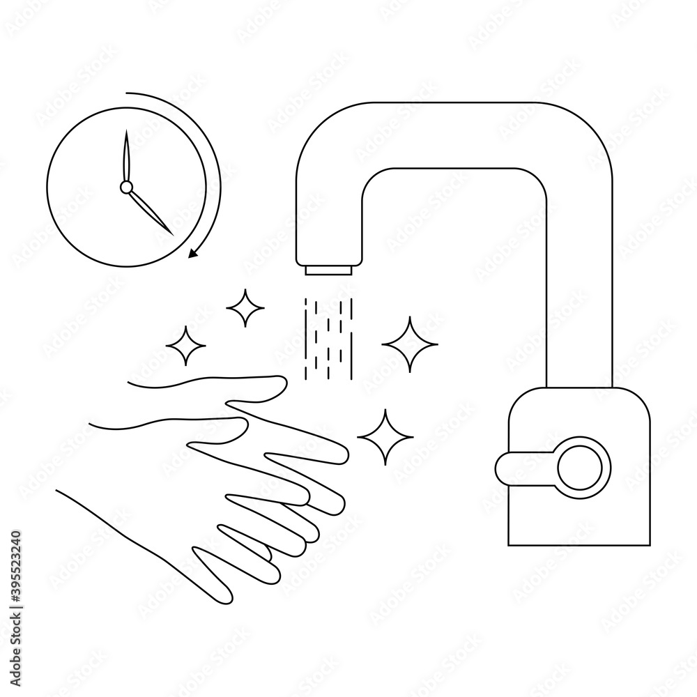 Wash your hands during 30 seconds minimum under running water. Hand ...