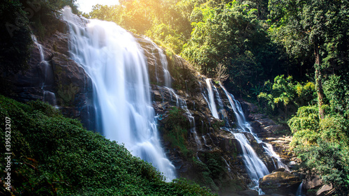 Wachirathan waterfall beautiful at Doi Inthanon national park, Chiang Mai, Thailand