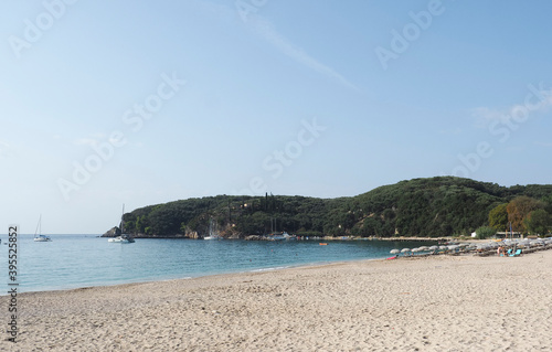 Greece Parga Valtos Beach see view