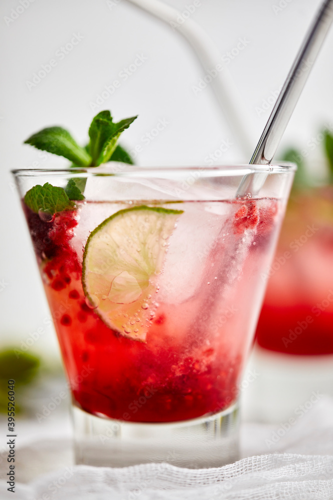 Elderflower raspberry lime mocktail Elderflower raspberry lime mocktail