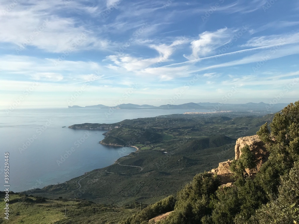 coastal view in alghero, sardinia, italy