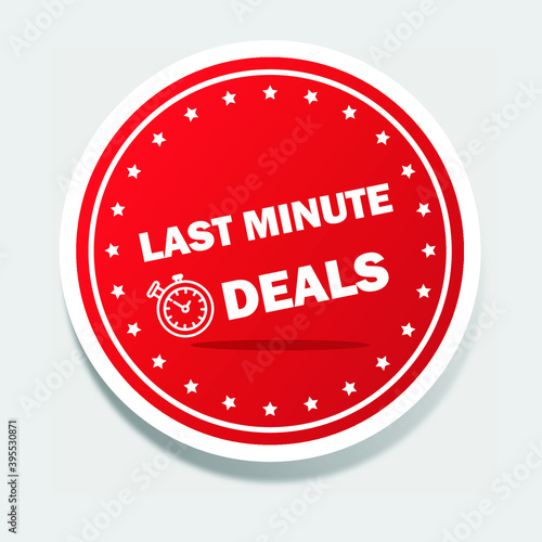Last Minute Deal Sign Vector Illustration