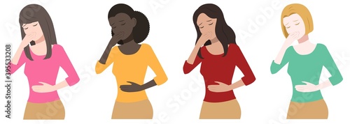 吐き気　腹痛　女性