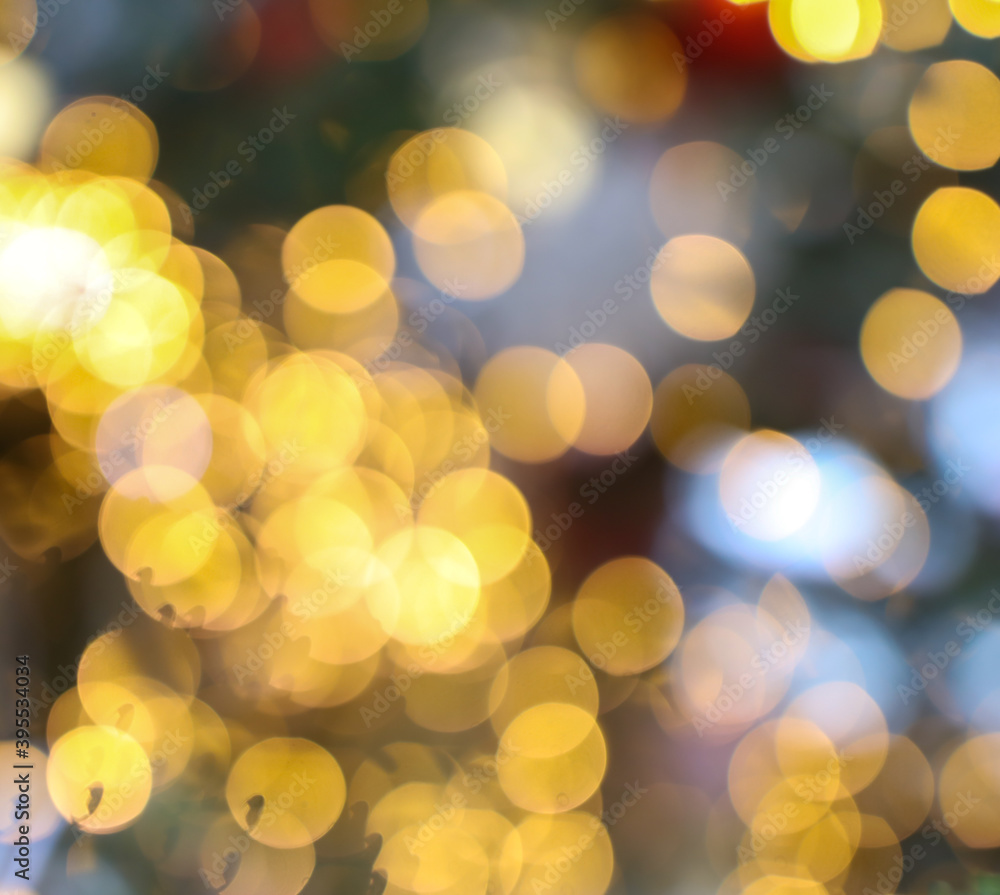Bokeh of lights garlands as background. Bokeh of lights garlands as background.