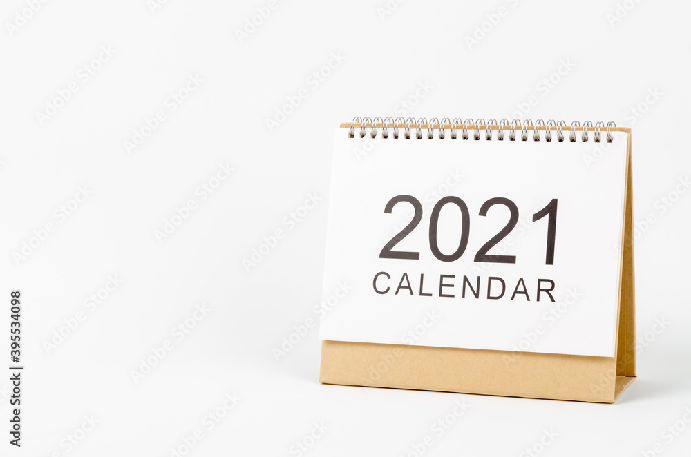 Calendar desk 2021 for organizer to planning and reminder on white background. Calendar desk 2021 for organizer to planning and reminder on white background.