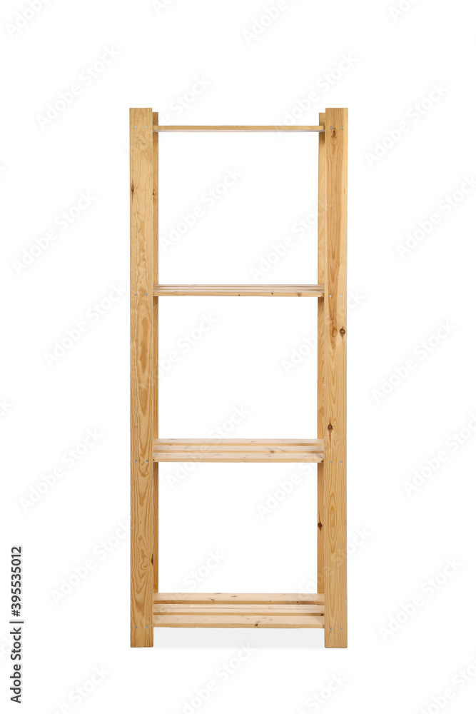 Modern empty shelf unit on white background Modern empty shelf unit on white background