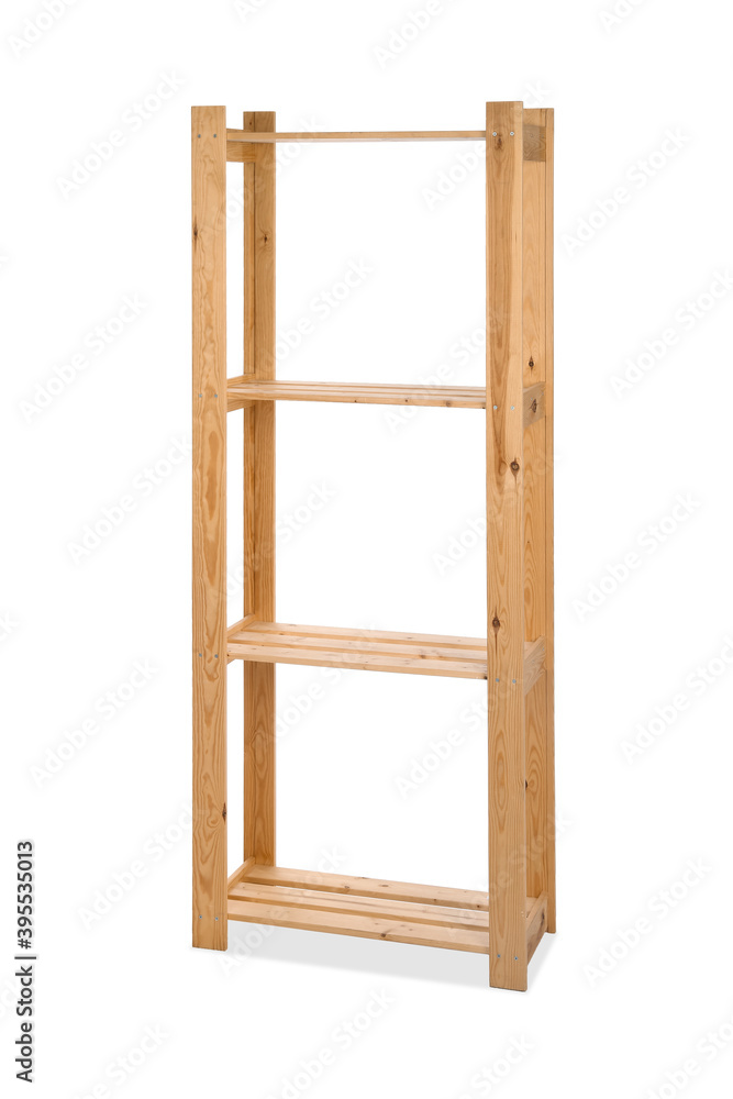 Modern empty shelf unit on white background Modern empty shelf unit on white background