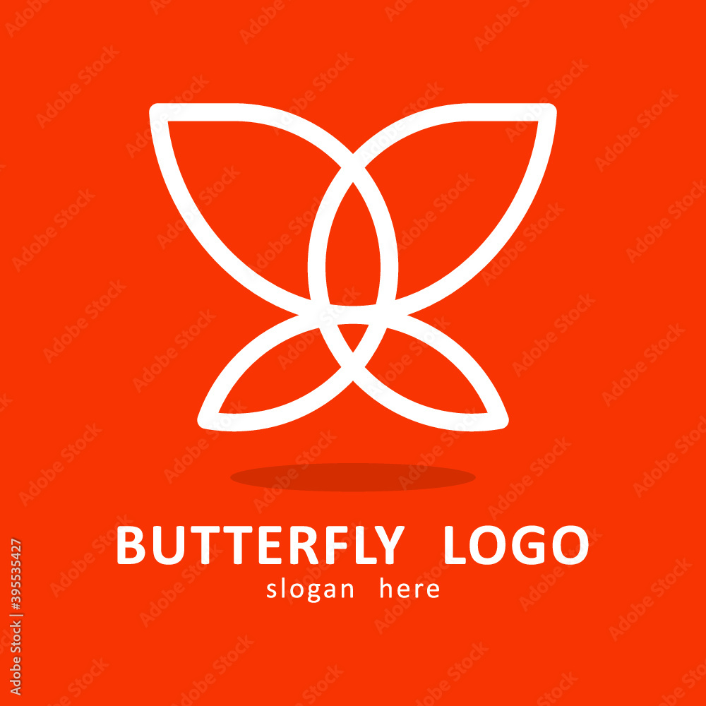 Butterfly logo icon symbol design Stock Vector | Adobe Stock