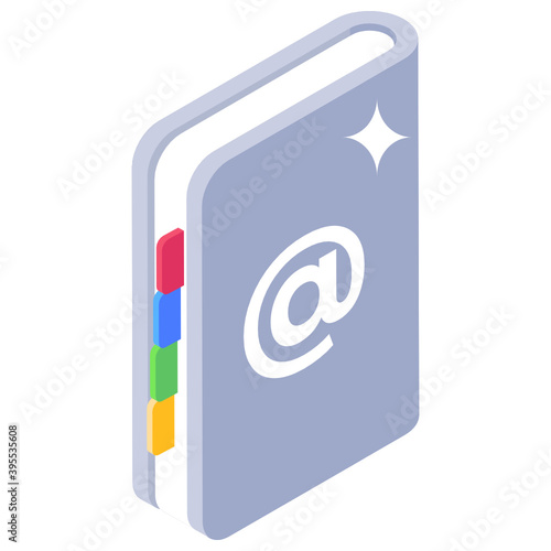 
Address book icon in editable style 
