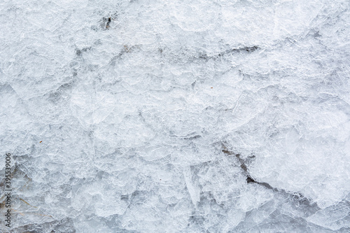 Broken ice on the shore of The Gulf of Finland, Seurasaari island, Helsinki, Finland © hivaka