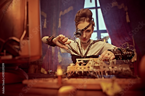 Wallpaper Mural steampunk lady inventor Torontodigital.ca