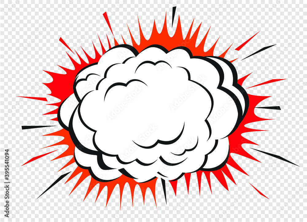 Colour comic speech bubble and empty space on transparent background. Ballon and explosion. Vector Illustration and graphic elements. Colour comic speech bubble and empty space on transparent background. Ballon and explosion. Vector Illustration and graphic elements.