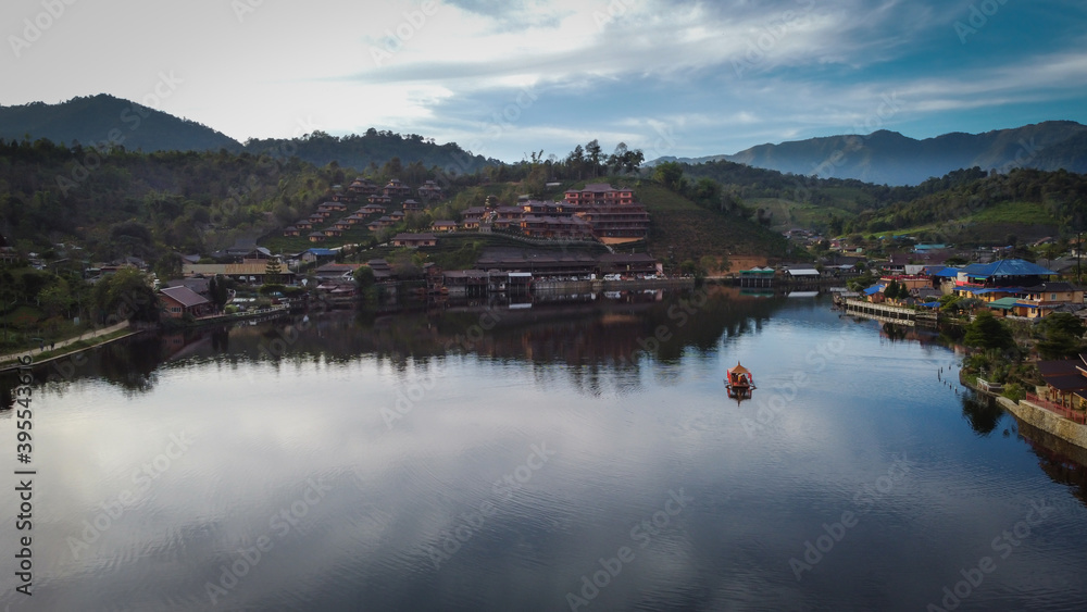 Mae Hong Son, Thailand Thailand - 23 November 2020 Baan Rak Thai, a small town in Chinese style, Yunnan, is a peaceful and relaxing city. In Mae Hong Son Province, Northern Thailand