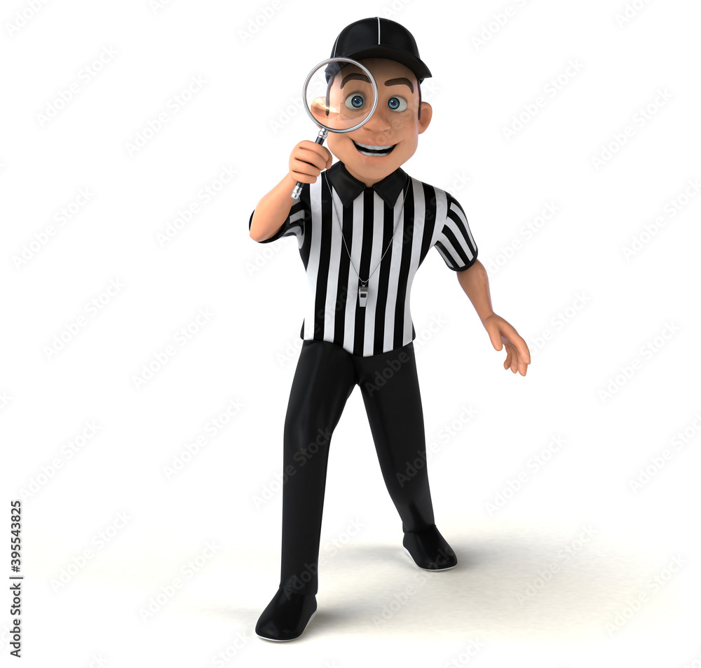 Fun 3D Illustration of an american Referee Fun 3D Illustration of an american Referee
