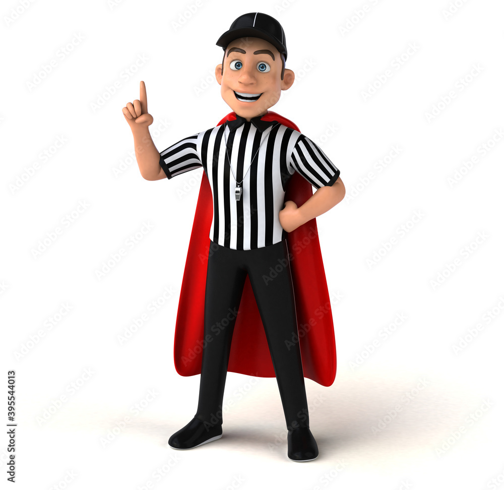 Fun 3D Illustration of an american Referee Fun 3D Illustration of an american Referee