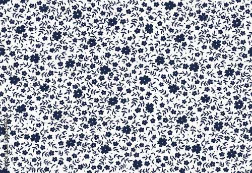 Decorative vector pattern with small flowers in mound