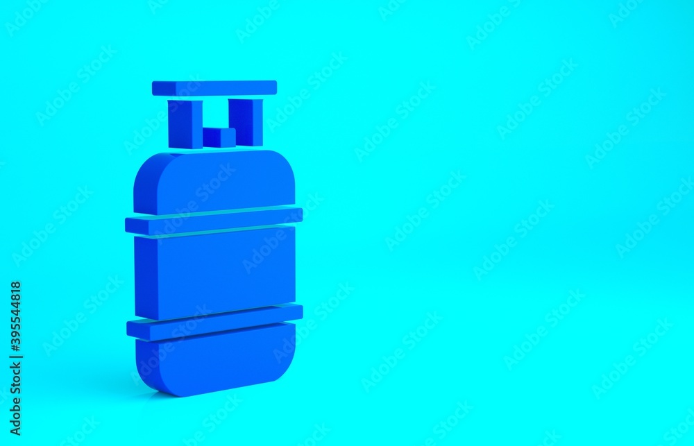 Blue Propane gas tank icon isolated on blue background. Flammable gas tank icon. Minimalism concept. 3d illustration 3D render. Blue Propane gas tank icon isolated on blue background. Flammable gas tank icon. Minimalism concept. 3d illustration 3D render.