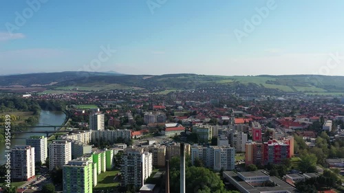 Aerial view of the town of Hlohovec in Slovakia photo