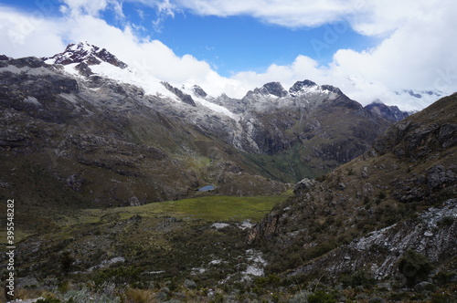 landscape in the mountains huaraz peru