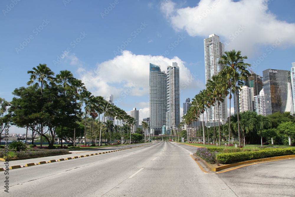 street with buildings in the background on a sunny day street with buildings in the background on a sunny day