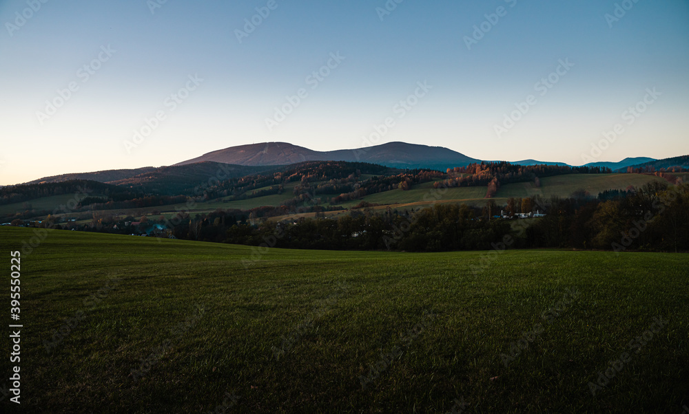 Fototapeta premium Summer view of Krknose, Cerna Hora