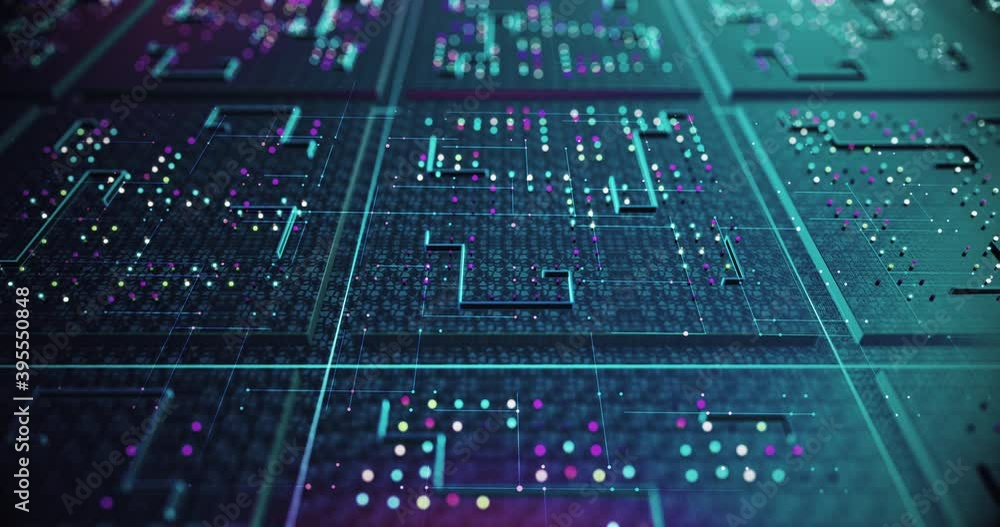 Artificial Intelligence Circuit Board. Transmitting High Speed Data. Artificial Intelligence. Computer And Technology Related 4K 3D CG Animation. Artificial Intelligence Circuit Board. Transmitting High Speed Data. Artificial Intelligence. Computer And Technology Related 4K 3D CG Animation.