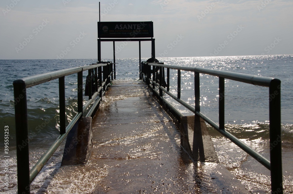 Fototapeta premium Pontoon in lake Tanganyika in Tanzania