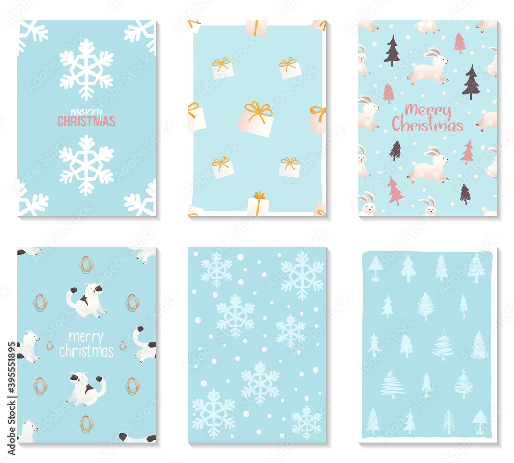 vector set of cute blue christmas time flat illustration greeting cards template. big collection set with xmas elements on white background vector set of cute blue christmas time flat illustration greeting cards template. big collection set with xmas elements on white background