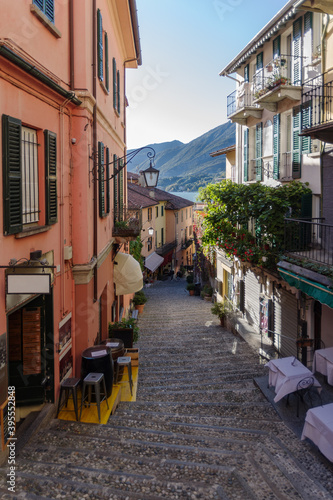 Street on Bellagio village, Lake of Como, Italy