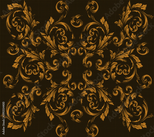 baroque with lines for print design 