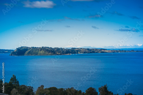 Coast landscape at Chilo   island in Chile.