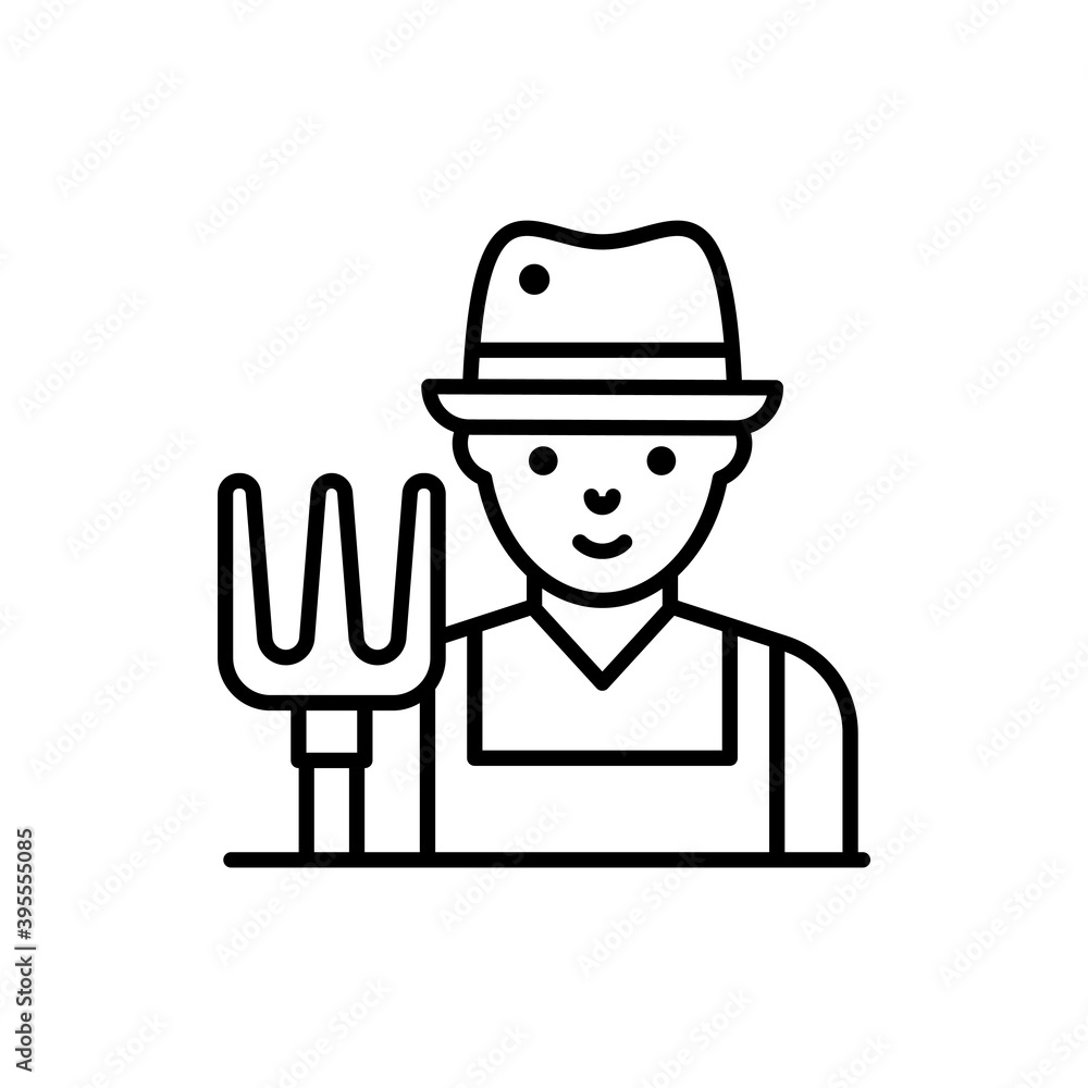 Gardner Outline illustration style Icon. EPS File 10 Gardner Outline illustration style Icon. EPS File 10