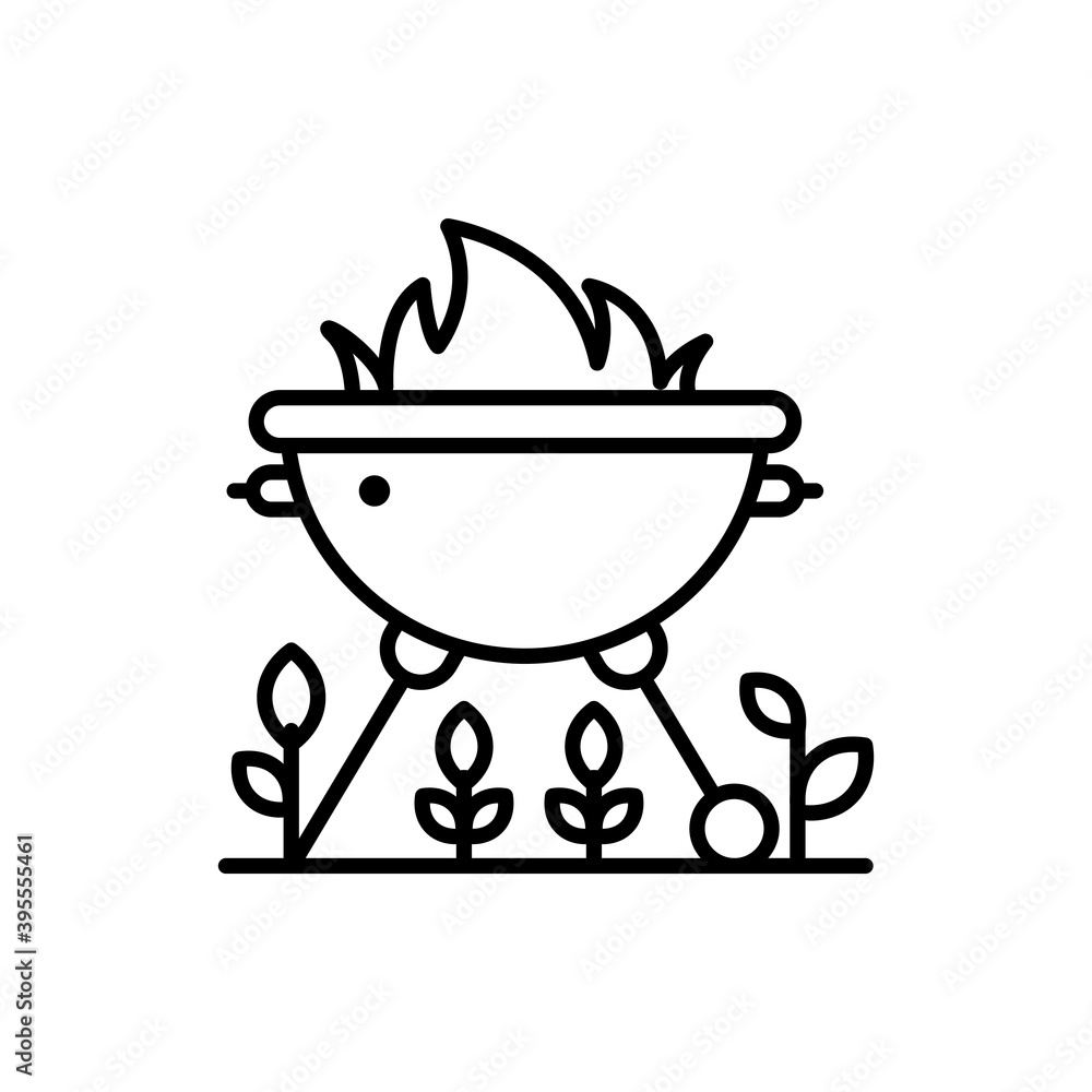 Grill Outline illustration style Icon. EPS File 10 Grill Outline illustration style Icon. EPS File 10