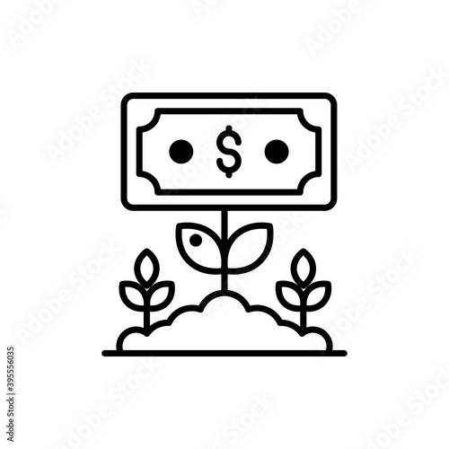  Farming Investment Outline illustration style Icon. EPS File 10