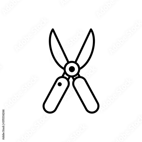 Garden Secateurs  Outline illustration style Icon. EPS File 10