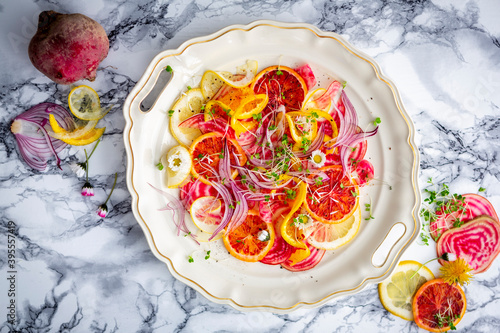 Chioggia citrus carpaccio