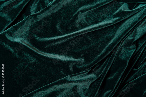 Tableau sur toile Tidewater green color velvet  fabric background