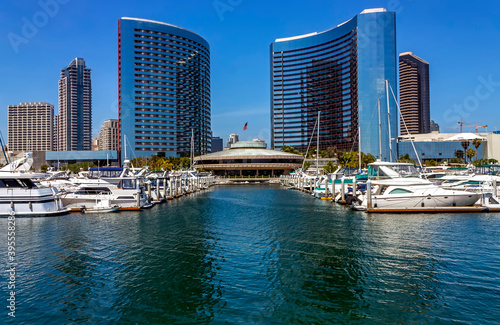 A View on hotel Marriott in San Diego,California,United States of America. © Mikhail