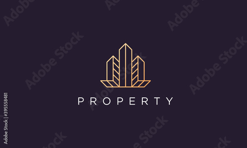 luxury and classy logo design for real estate agent in a simple and modern style