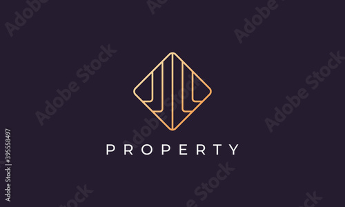 logo design for luxury and classy apartment rental agency in a simple and modern style