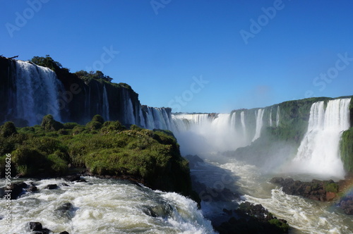 waterfall in park waterfall in rainbow Foz Iguaçu