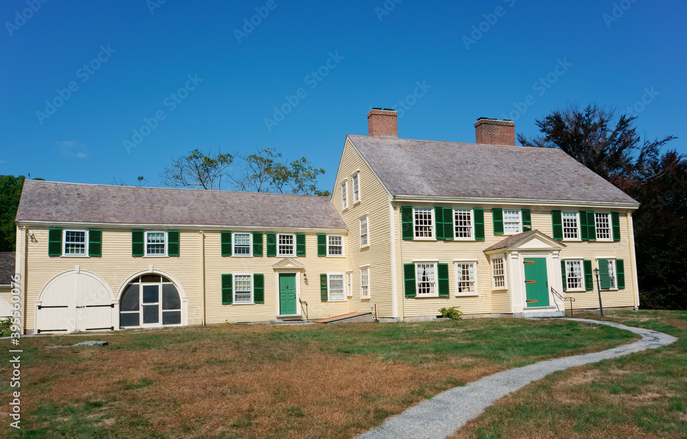 Historic house in minuteman national historical park MA USA